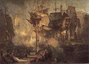 Joseph Mallord William Turner Sea fight oil painting on canvas